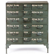Industrial Accent Chests And Cabinets French Military 18 Drawer Chest