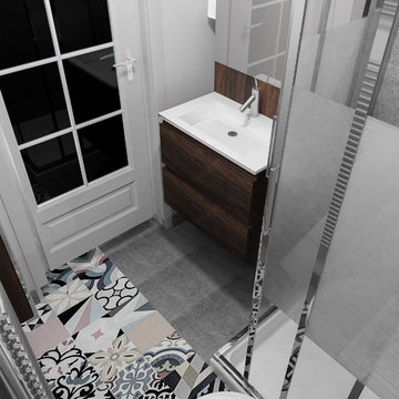 Petite salle de douche à Paris !