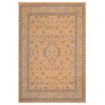 Bareens Designer Rugs - Boho Chic Ziegler Noreen Rose/Beige Wool Rug  - 8'2'' x 10'2'' - A Persian influenced Turkish hand knotted rug made by skilled artisans capable of creating the most exceptional vegetable dyes and hand-spun New Zealand wool. This gorgeous one of a kind Peshawar Kafkaz handmade rugs is also known as a Chobi Ziegler Rug. This gorgeous rug is extremely versatile and is famous for its pleasing color palette and informal design that works in a myriad of interiors. It has been expertly hand-tied, finished, sun-dried, and can contain up to 1.5 million knots. It takes 4 skilled artisans to hand knot this rug nine to twelve months to complete this piece of art. The invigorating colors and patterns in this rug will give your home an elegant and fresh appearance. While drawing upon the coloring and patterns of antique rugs, contemporary Peshawar pieces incorporate modern design motifs and feature vibrant color tones. Give your room a luxurious look and feel with this beautiful rug with gorgeous color pallet. The intricate design allows this oriental rug to create a royal ambience in any d�cor. Hand knotted construction and natural fibers gives this rug soft feel under your feet.