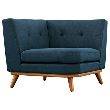 Modern Contemporary Corner Sofa , Navy, Fabric