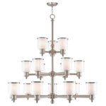 Livex Lighting - Middlebush Brushed Nickel Foyer Chandelier, Brushed Nickel - A magnificent home lighting choice, the Middlebush collection eighteen light foyer chandelier effortlessly blends traditional style with clean, modern-day materials.