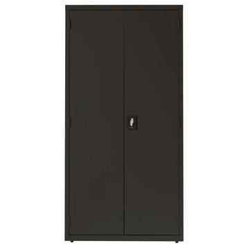 Hirsh Metal Storage Cabinet with 4 Shelves 18Dx36Wx72H Black