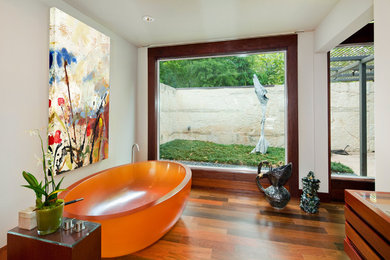 Bathroom - modern bathroom idea in Austin