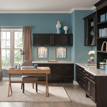 Dark Cherry Office Cabinets