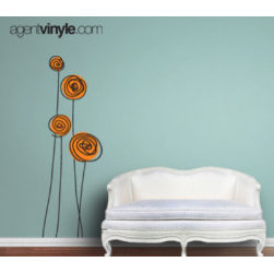 Floral wall decal - Wall Decals