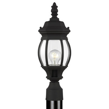Wynfield Small 1-Light Outdoor Post Lantern, Black
