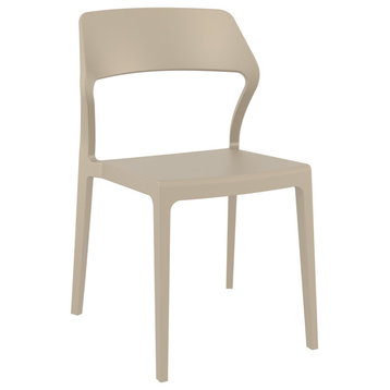 Snow Dining Chair, Taupe, Set of 2