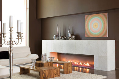 Trendy living room photo in Atlanta