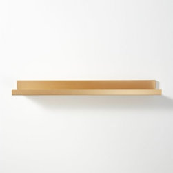 Metal Gold Wall Shelf 24" | CB2 - Storage And Organization