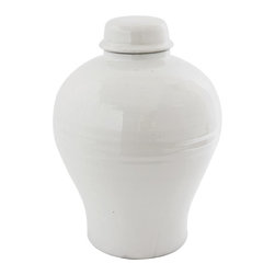 White Terra Cotta Cachepot - Vases