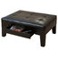 GDF Studio Tucson Brown Leather Storage Ottoman Coffee Table