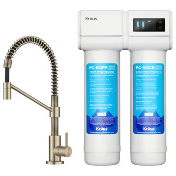 Purita 2-Stage Carbon Water Filtration With Beverage Filter Faucet FF-104, Fs-1000 With Ff-104sfacb
