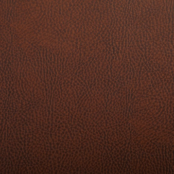 Walnut Brown Leather Grain Plain Solid Vinyl Upholstery Fabric
