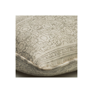 Batik Motif Rectangular Cushion, Andrew Martin Mayfly, White