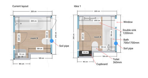 New bathroom layout | Houzz UK