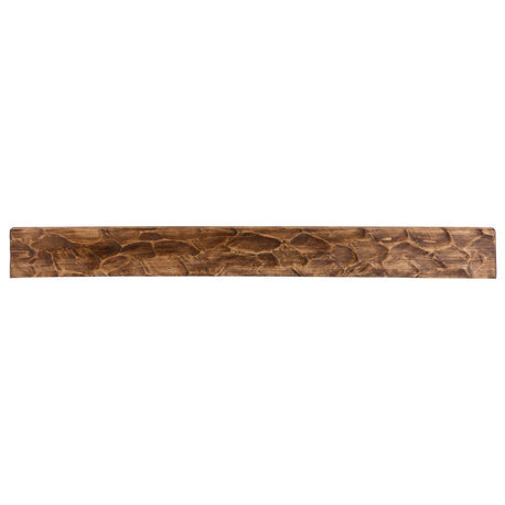 Rough Hewn Fireplace Shelf Mantel, Aged Oak, 72"
