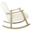 Gainsborough Rocker in Linen Cream Fabric with Brushed Finish Base