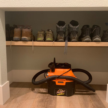 MUDROOM STORAGE-Finished an unused space to match the Laundry room