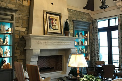 Family room - mediterranean family room idea in Orlando