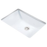 Miseno - Miseno MNO1812RU Cafe 21" X 15" Undermount Bathroom Sink - Bright White - MNO1812RU Key Features: Constructed from premium ceramic materials High grade clays are mixed to create a semi-flexible compound which is kiln forged and finished with an ultra tough glaze resulting in a non-porous, durable, chip resistant sink that will maintain its beauty for years Undermount Installation Undermount sinks offer a degree of elegance, and give the appearance of the sink being integrated into the counter. They also make counter cleanup a snap, since there are no creases where the sink meets the counter top Rear Drain Location with Integrated Overflow A rear drain location increases storage under the sink by locating the drain pipe further back in the cabinet, and the integrated overflow gives you peace of mind knowing that you will never flood the bathroom while filling your sink Mounting clips and a cut-out template are included in the box, so you won&#39;t have to hunt around in a big-box home store to find the parts you need for installation This sink is covered by Miseno&#39;s limited lifetime warranty MNO1812RU Specifications: Overall Height: 8-1/4" (bottom of sink to the top of the rim) Overall Width: 14-9/16" (back outer rim to the front outer rim) Overall Length: 21-1/16" (left outer rim to the right outer rim) Basin Width: 12-3/16" (back inner rim to the front inner rim) Basin Length: 18-11/16" (left inner rim to the right inner rim) Basin Depth: 7-1/8" (center of basin to the rim) Installation Type: Undermount (sink is mounted to the underside of countertop via included clips) Pre-Drilled Faucet Holes: 0 Drain Outlet Connection: 1-1/4" (standard - fitting most every drain assembly)