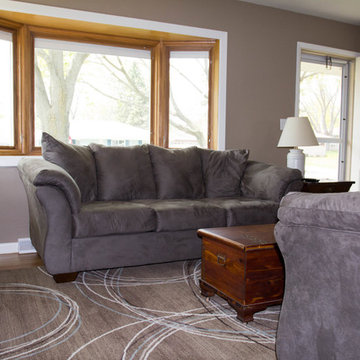 Open concept kitchen and living room