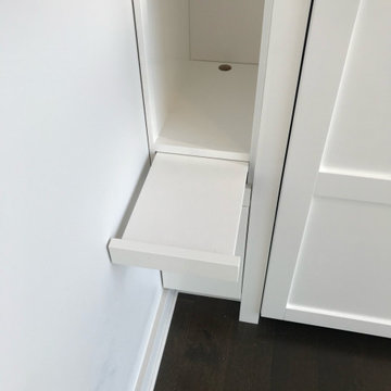 Custom Built Vertical Queen Murphy Bed with Side Storage Cabinets