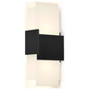 Acuo Outdoor LED Sconce, Textured Black, Cool White