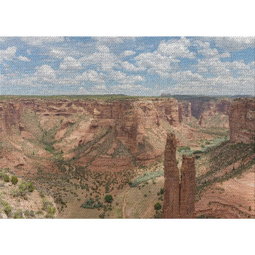 Mountain And Cliffs 18 Area Rug, 5'0"x7'0"