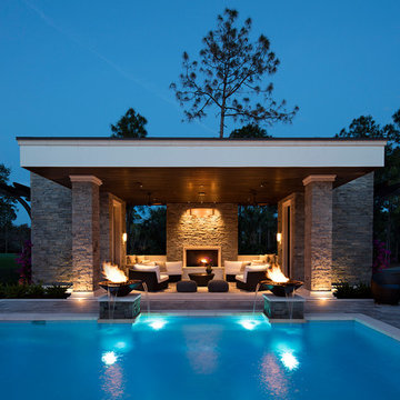 Genesis 15339 & Synergy 0486 lights in Outdoor Pavillion