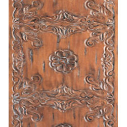 Spanish Style Single Door, Hand Carved Solid Mahogany - Front Doors
