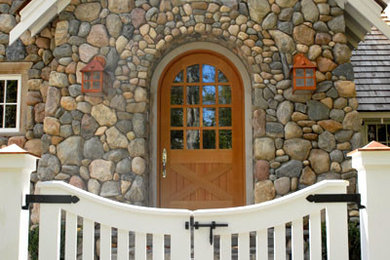 Inspiration for a rustic entryway remodel in Other