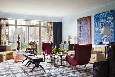 Living room - contemporary living room idea in New York