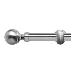Stainless Steel pole, with Ball finial - Curtain Poles