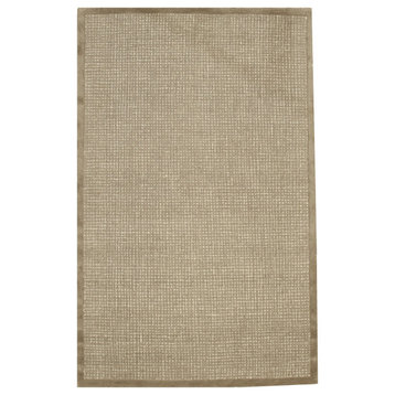 EORC Brown Hand-Tufted Wool Timothy Rug 5' x 8'