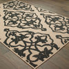 Costa Filigree Medallions Sand and Charcoal Indoor/Outdoor Area Rug, 6'7"x9'6"