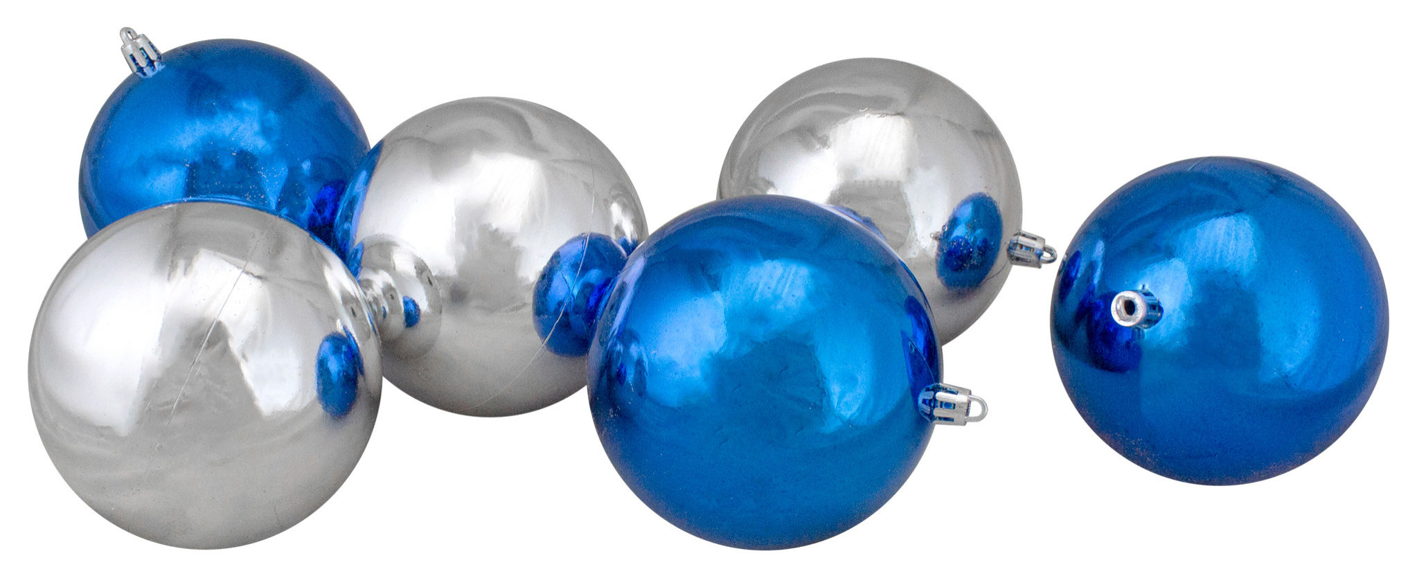 Silver christmas ball ornaments