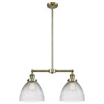 Innovations Lighting - 2-Light Seneca Falls 22" Chandelier, Antique Brass - One of our largest and original collections, the Franklin Restoration is made up of a vast selection of heavy metal finishes and a large array of metal and glass shades that bring a touch of industrial into your home.