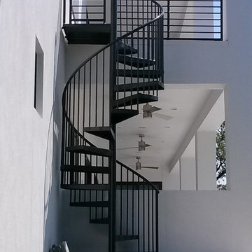 Lauritson residence aluminum spiral stairs-Tampa-Florida