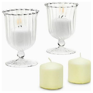 2in White and Ivory Pillar Candles, Set of 8, Ivory