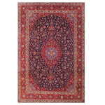 Bareens Designer Rugs - Vintage Antique Persian Cornish Wool Rug - Create a new dimension of style in your space with this breath-taking antique hand knotted Persian rug. Made in Iran, this gorgeous hand-knotted rug features all vegetable dyes and 100% wool, adding luxurious texture and appearance. This gorgeous antique rug features an intricate design with a unique detailed border. Featuring an awe-inspiring color pallet and an intricate design handmade by skilled artisans is a great addition to any decor. Bring luxury and extravagance to your living space with this luxurious rug.