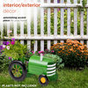 Metal Lime Green Tractor Planter