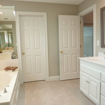 Master bathroom update without changing the footprint