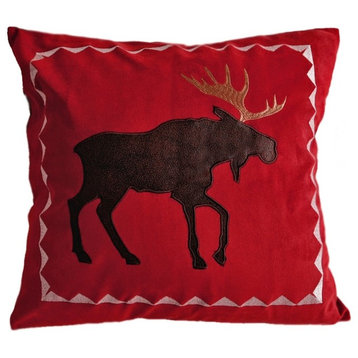 Moose Pillow, Red
