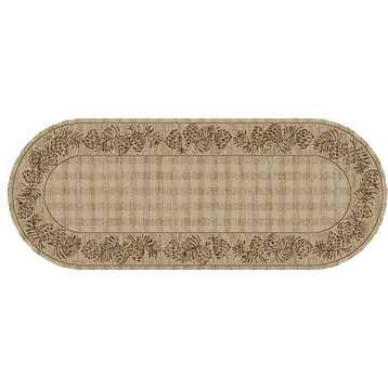 American Destination Long Branch Lodge Accent Rug 2'2"x5'3" Oval, Antique