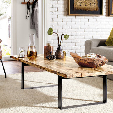 Chilton Cocktail Table and Arden Naturals Low Shag Rug by R&B