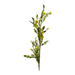 Shea's Wildflower - 48" Daisy Garland, Yellow and Cream - Wreaths And Garlands
