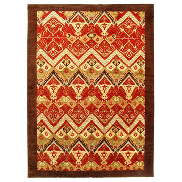 Multi Color Fine Hand Knotted Ikat Rug 9'11'' X 14'