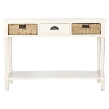 Winifred Wicker Console Table With Storage, Amh5730B
