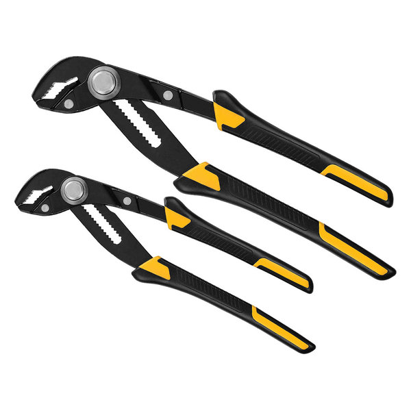 DeWalt 8" & 10" Black/Yellow Pushlock Plier 2-Piece Set