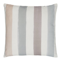 John Lewis - John Lewis Croft Collection Watercolour Stripe Outdoor Cushion - Garden Cushions